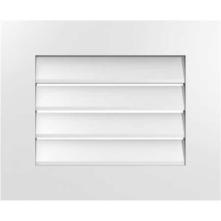 Ekena Millwork Vertical Surface Mount PVC Gable Vent: Functional, w/ 3-1/2"W x 1"P Standard Frame, 22"W x 18"H GVPVE22X1801SF
